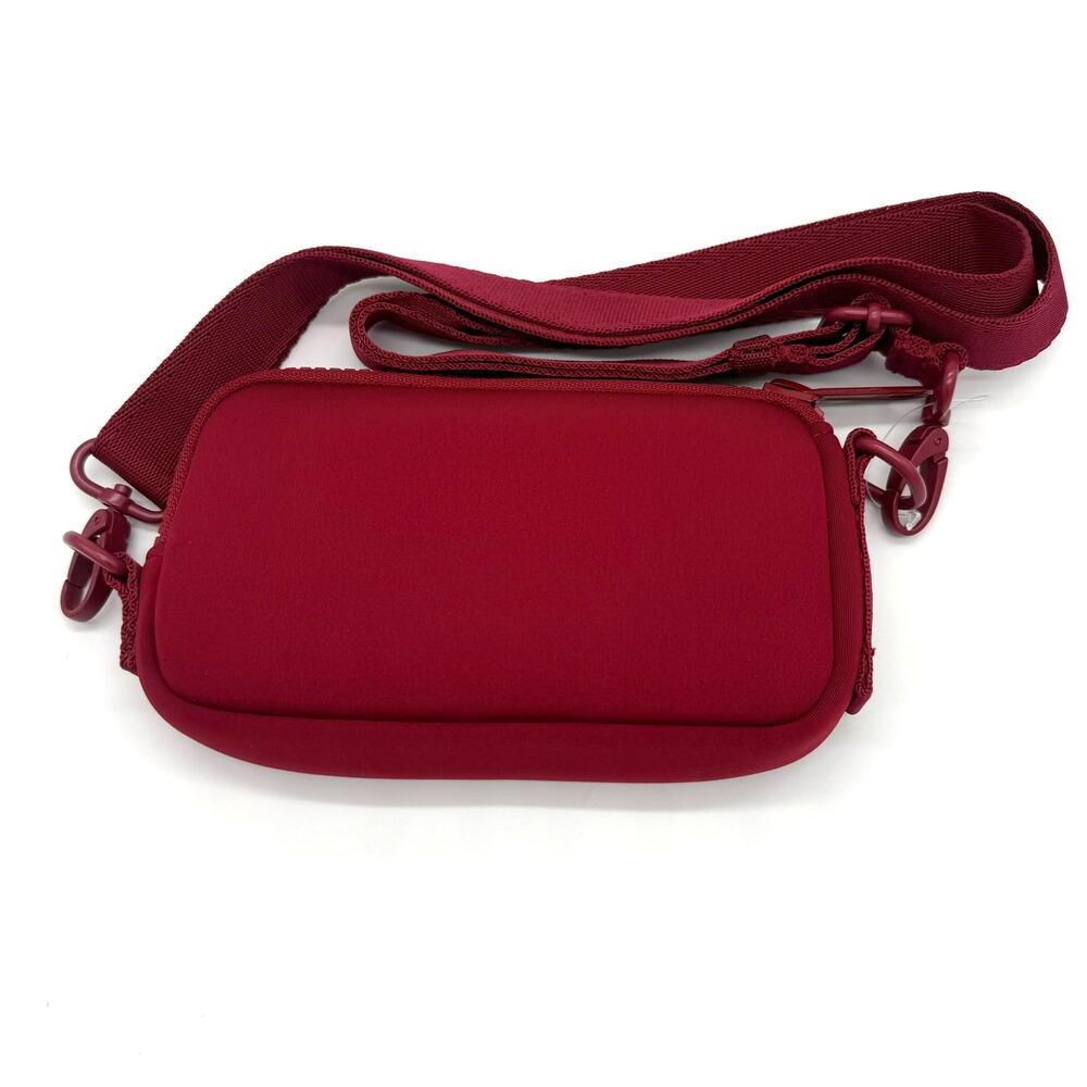 Sephora x Dagne Dover Neoprene Crossbody Belt Bag Red Burgundy - Picture 2 of 10